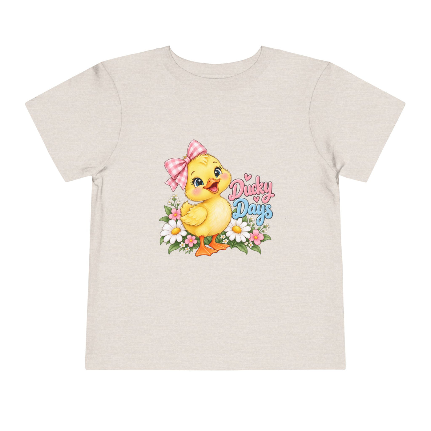 Toddler Tee — "Ducky Days" Cute Duckling Floral Baby Shirt