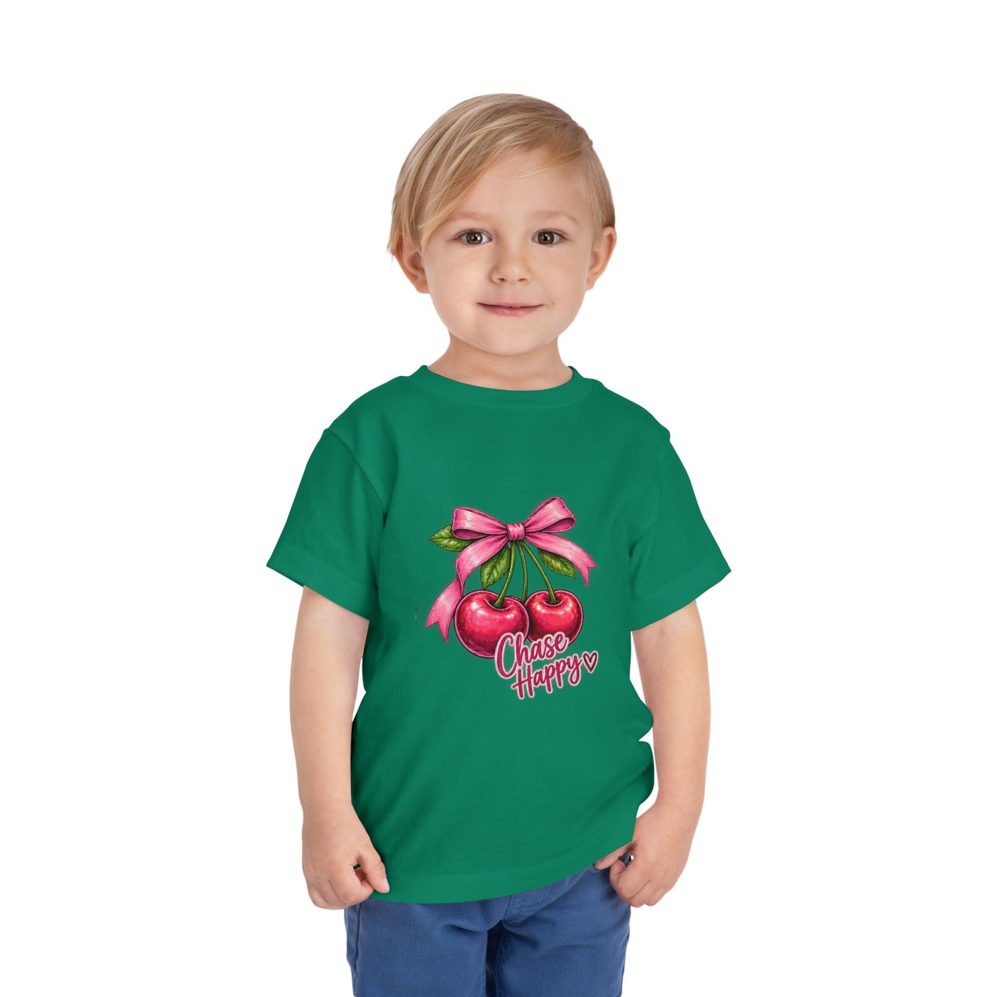 Toddler Tee - "Chase Happy" Cherries Graphic