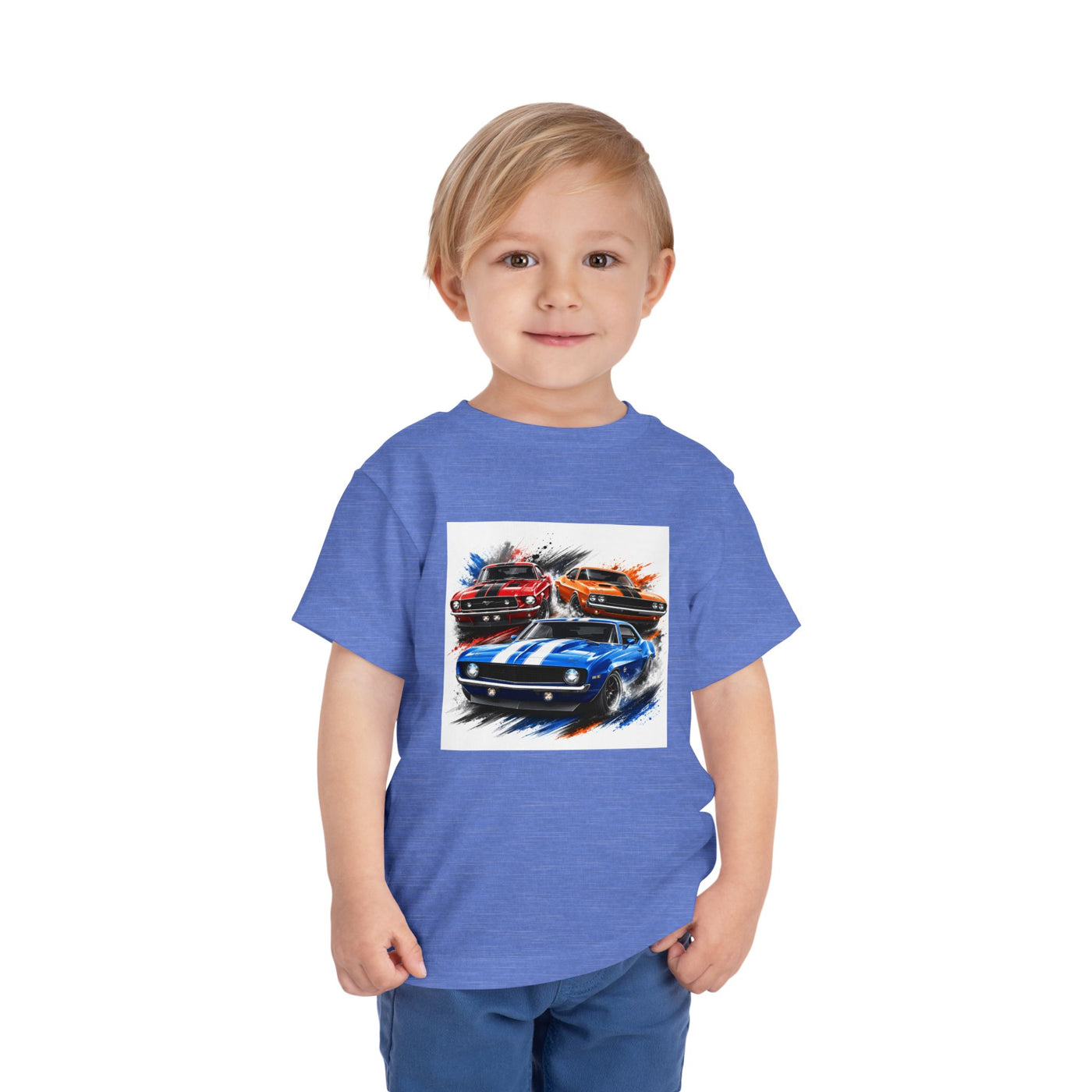 Toddler Tee — Classic Muscle Cars Race Graphic