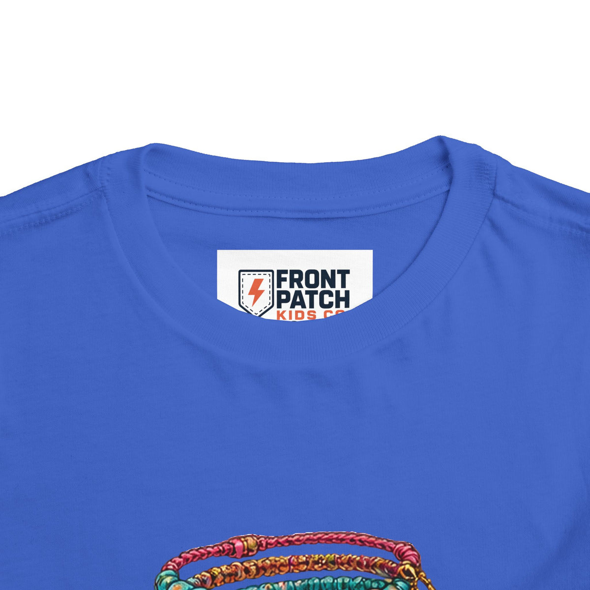 Toddler Tee — 'Sunkissed, Kind, Brave, Happy' Seashell Bracelet Graphic