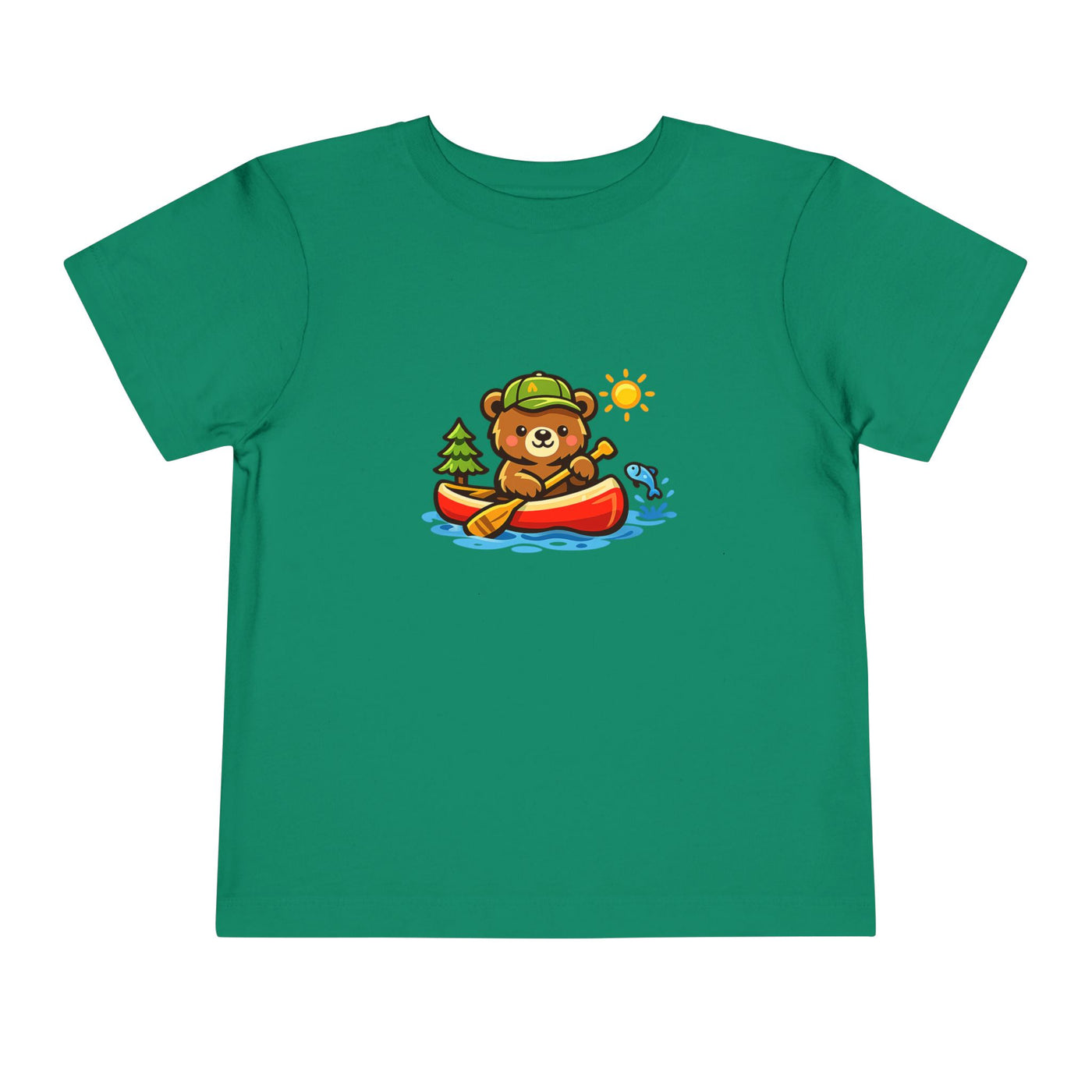 Toddler Tee — Cute Bear Canoeing Graphic Shirt | Kids Outdoor Adventure Top