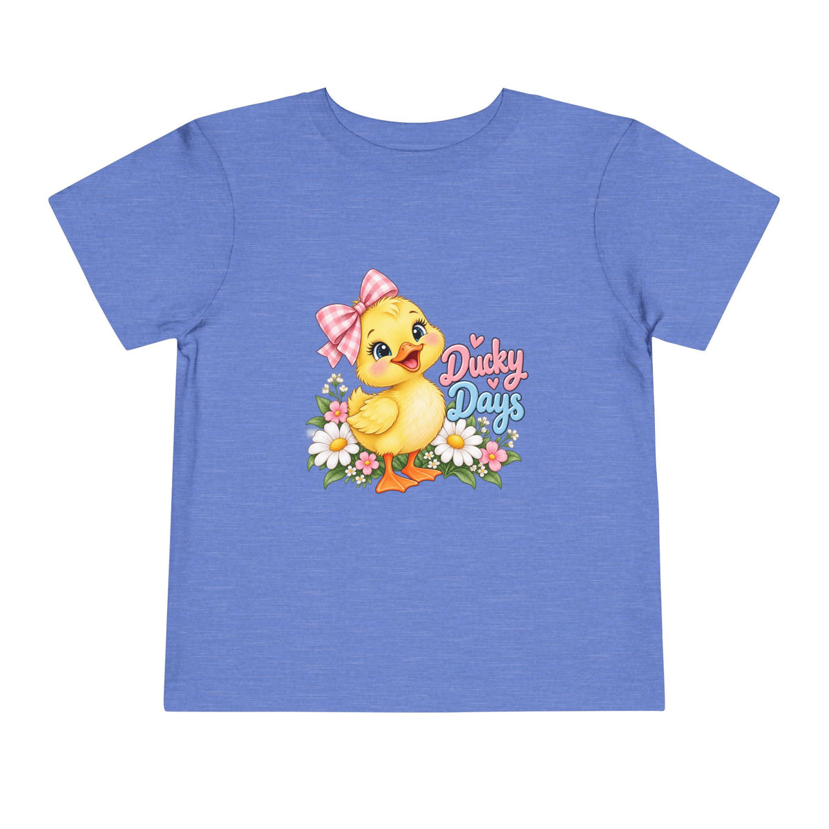 Toddler Tee — "Ducky Days" Cute Duckling Floral Baby Shirt