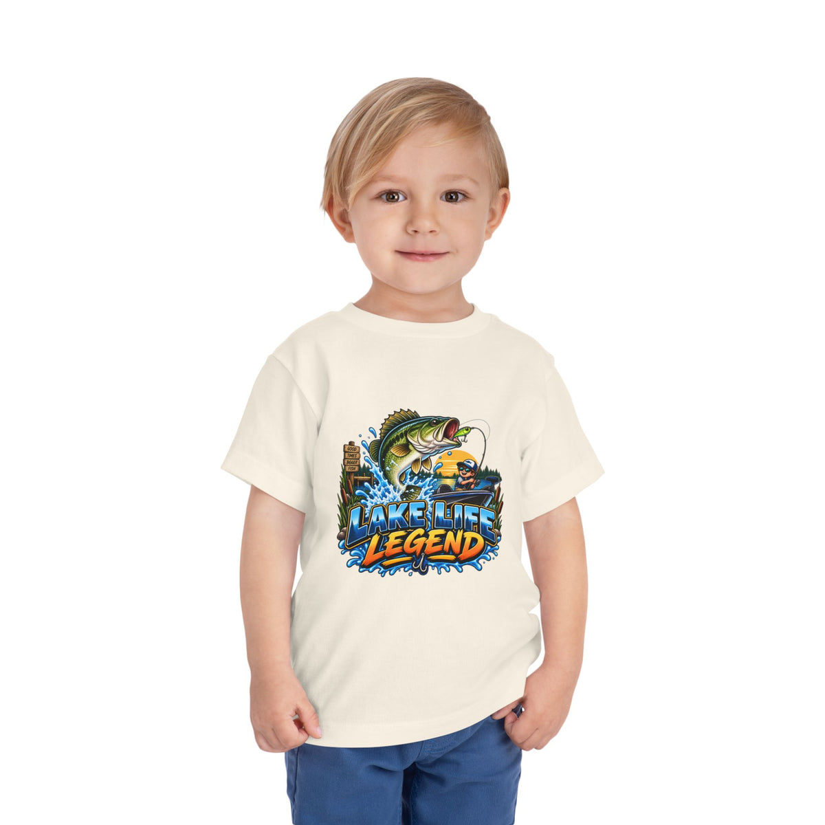 Toddler Tee — "Lake Life Legend" Fishing Graphic for Kids