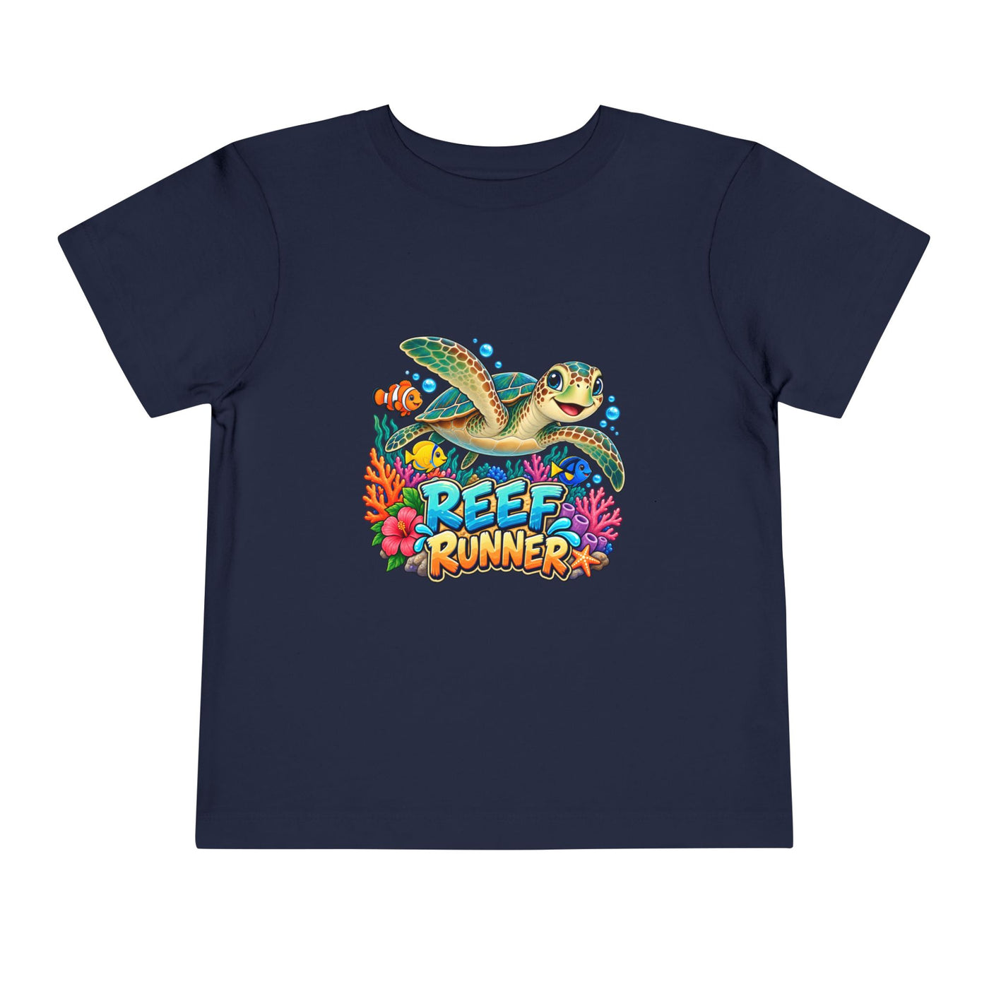 Reef Runner Toddler Tee — Sea Turtle Graphic Shirt for Kids