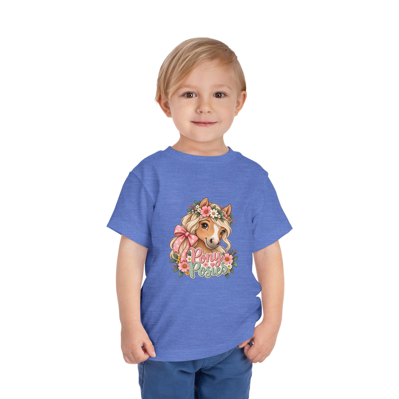 Toddler Tee — Floral Corgi "Pony Posse" Cute Dog Graphic