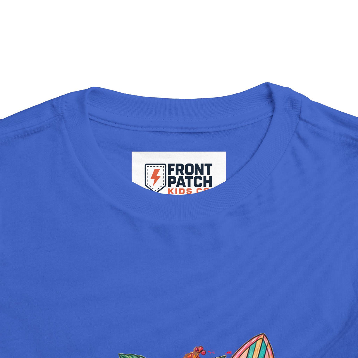 Toddler Tee — "Saltwater Girl" Surf & Hibiscus Beach Graphic