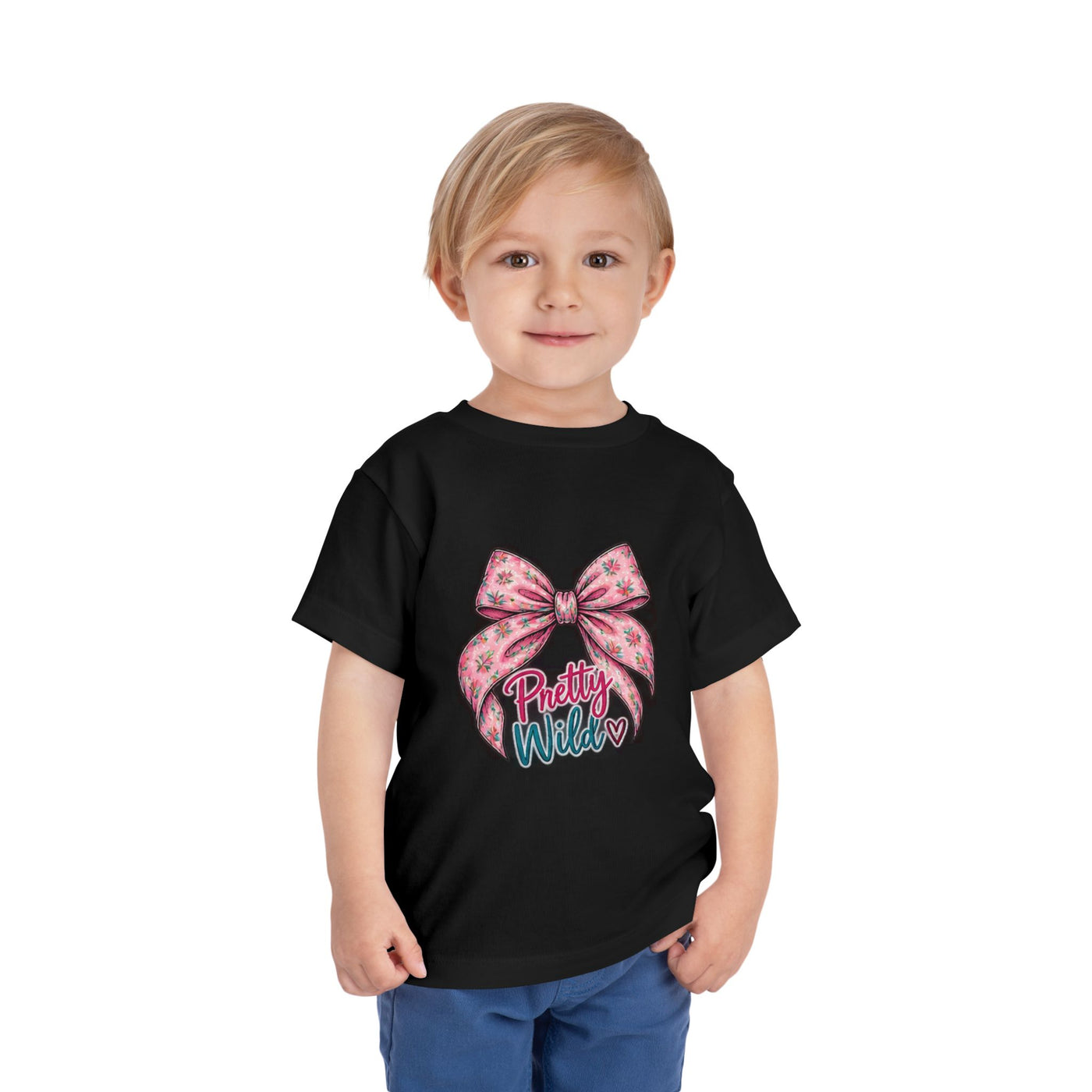 Toddler Tee — Pretty Wild Pink Bow Graphic