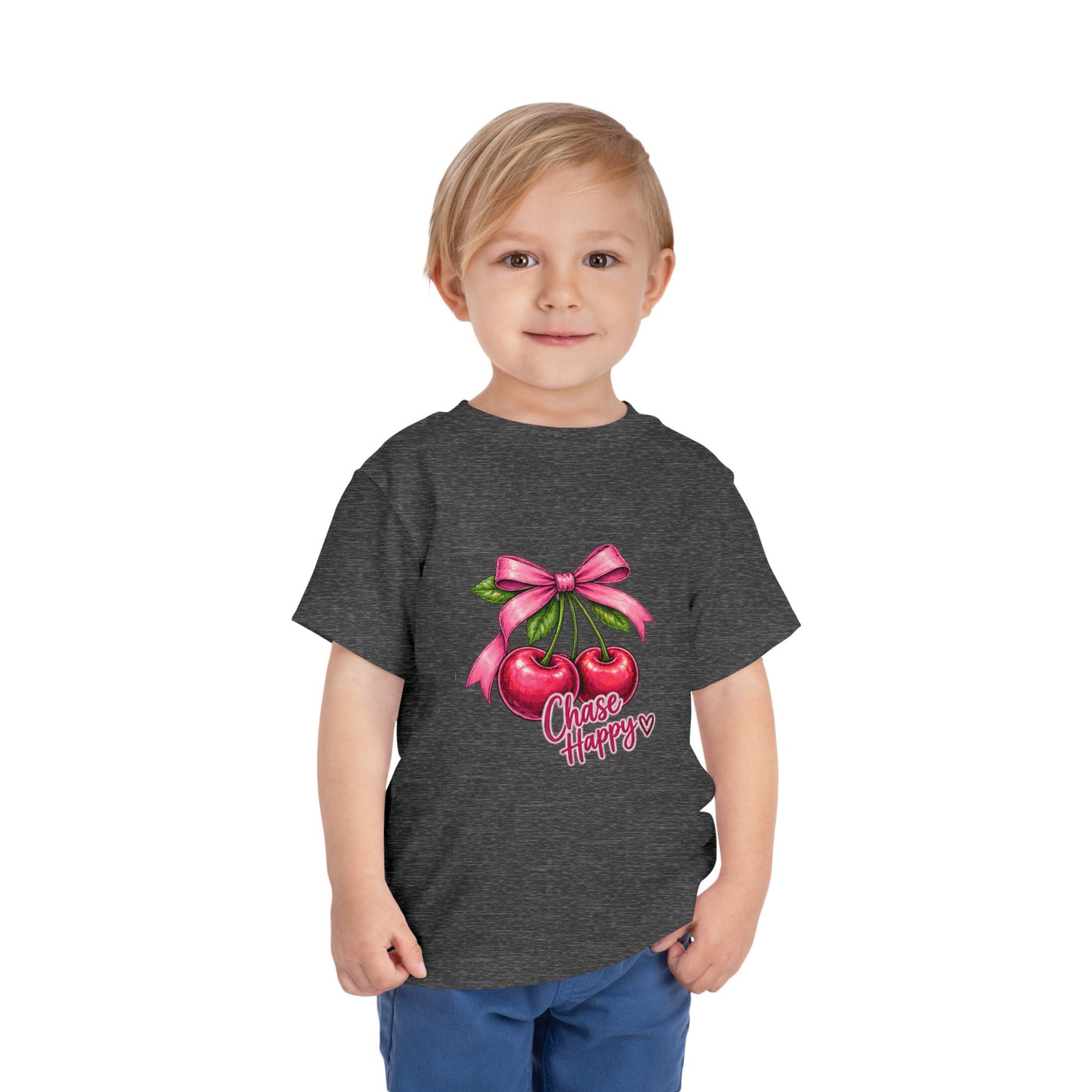 Toddler Tee - "Chase Happy" Cherries Graphic