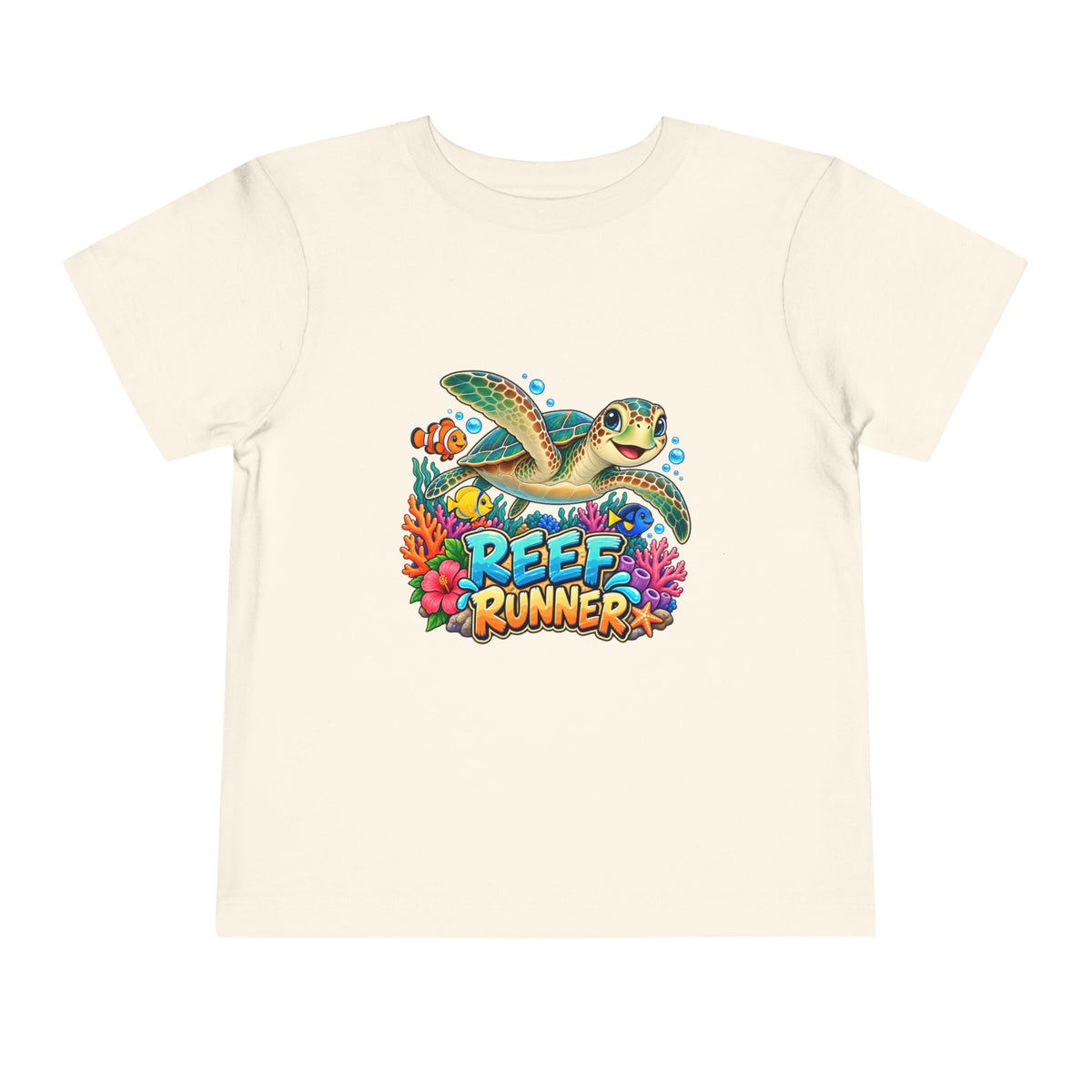Reef Runner Toddler Tee — Sea Turtle Graphic Shirt for Kids