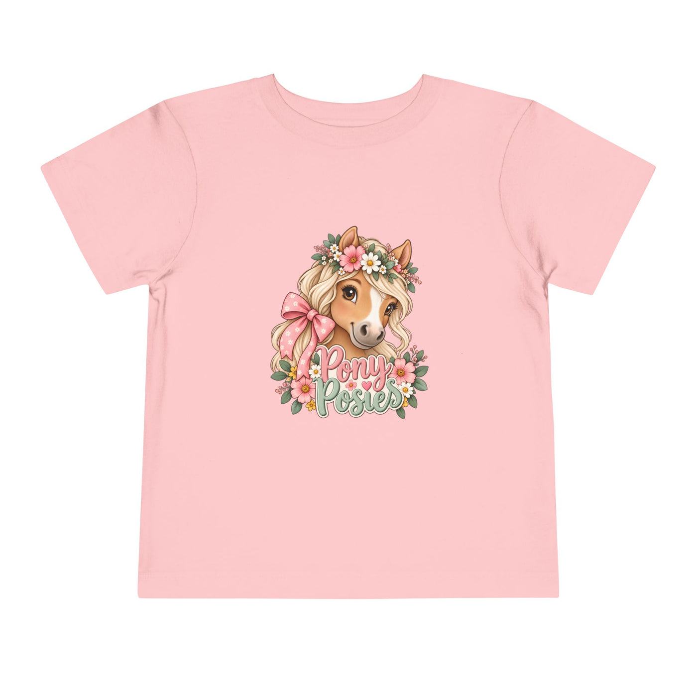 Toddler Tee — Floral Corgi "Pony Posse" Cute Dog Graphic