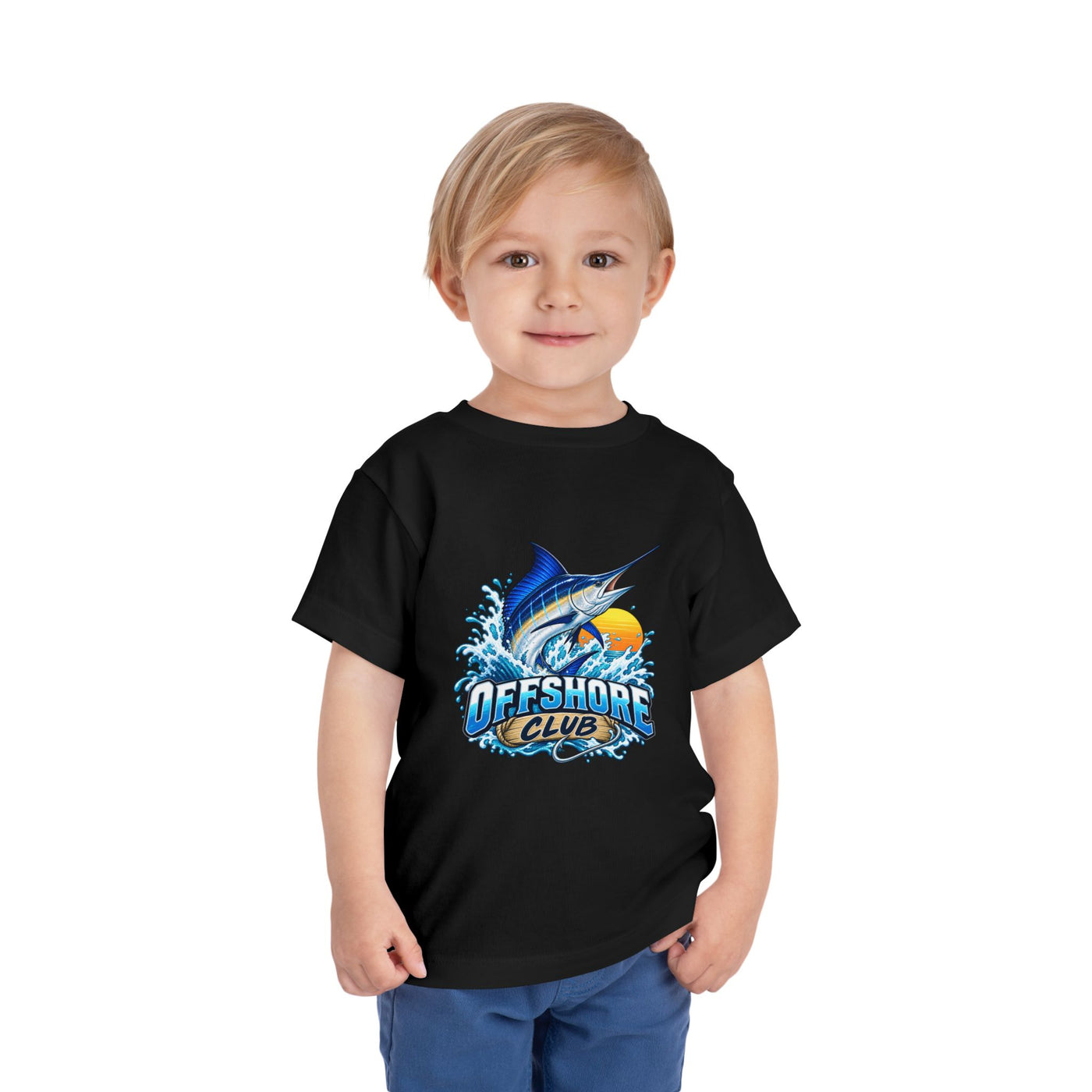 Toddler Tee — "Offshore Club" Marlin Surf & Sunset Kids Shirt