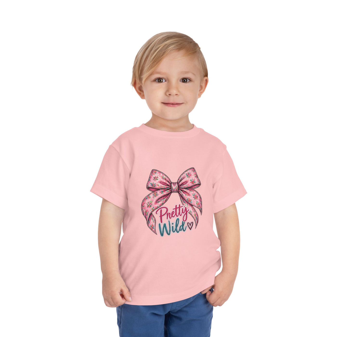 Toddler Tee — Pretty Wild Pink Bow Graphic
