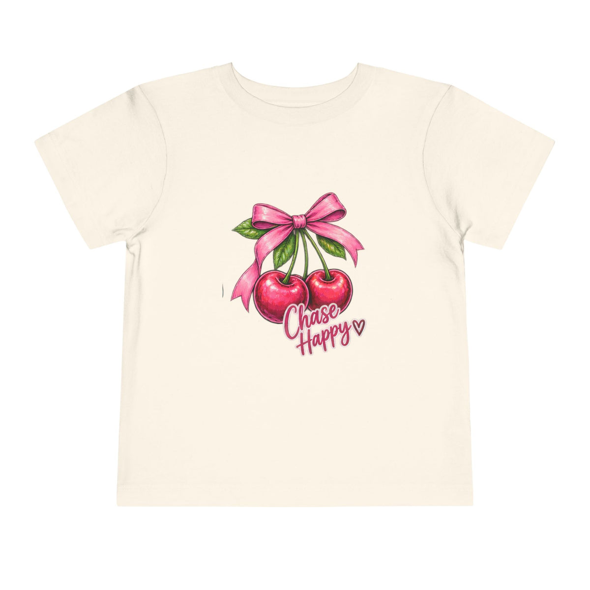 Toddler Tee - "Chase Happy" Cherries Graphic