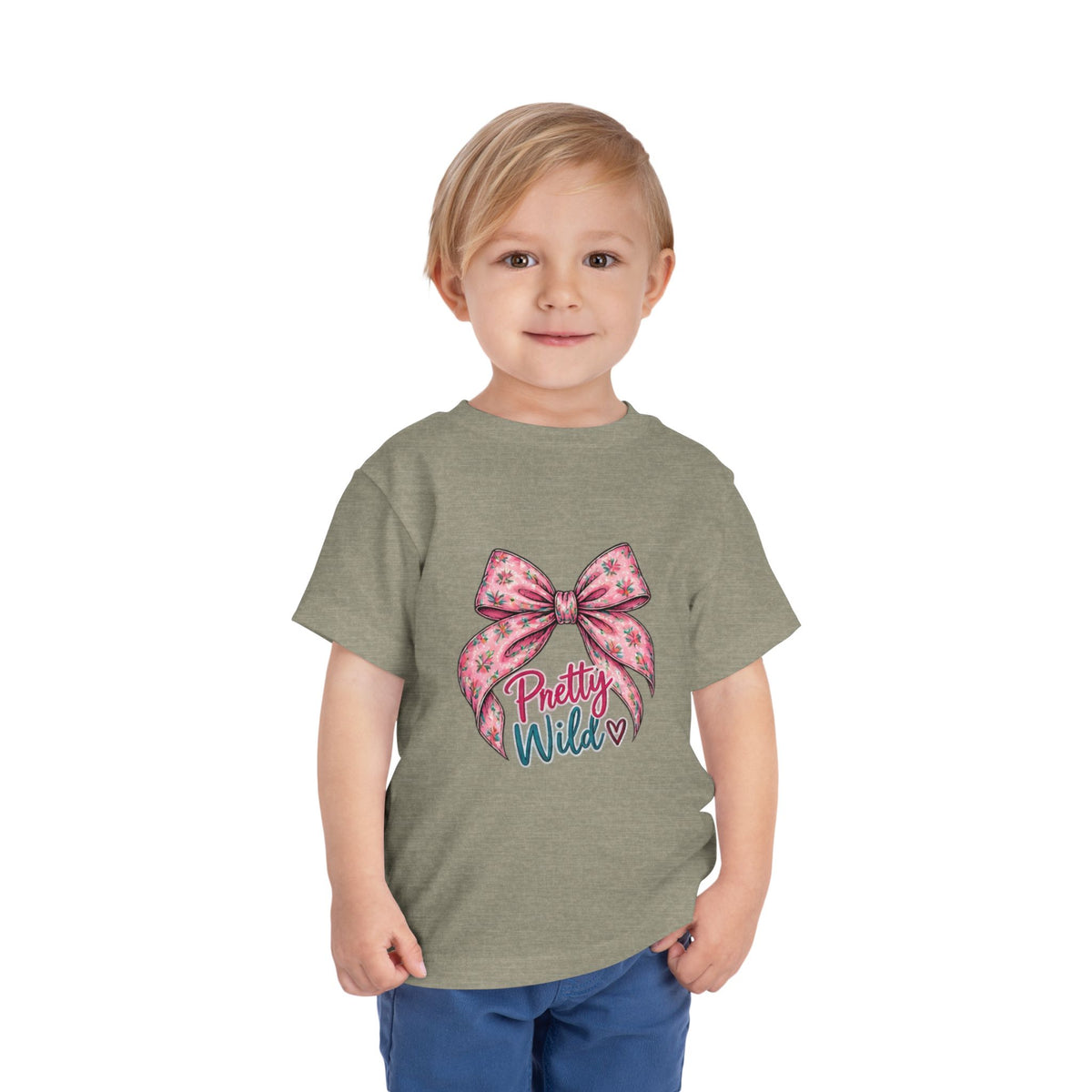 Toddler Tee — Pretty Wild Pink Bow Graphic