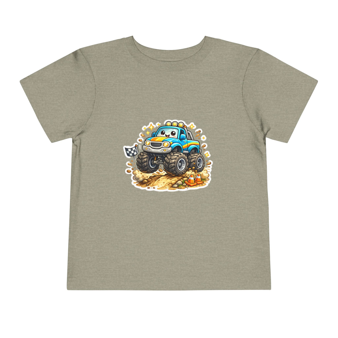 Toddler Monster Truck Tee – Cute Blue Off-Road Car Shirt for Kids