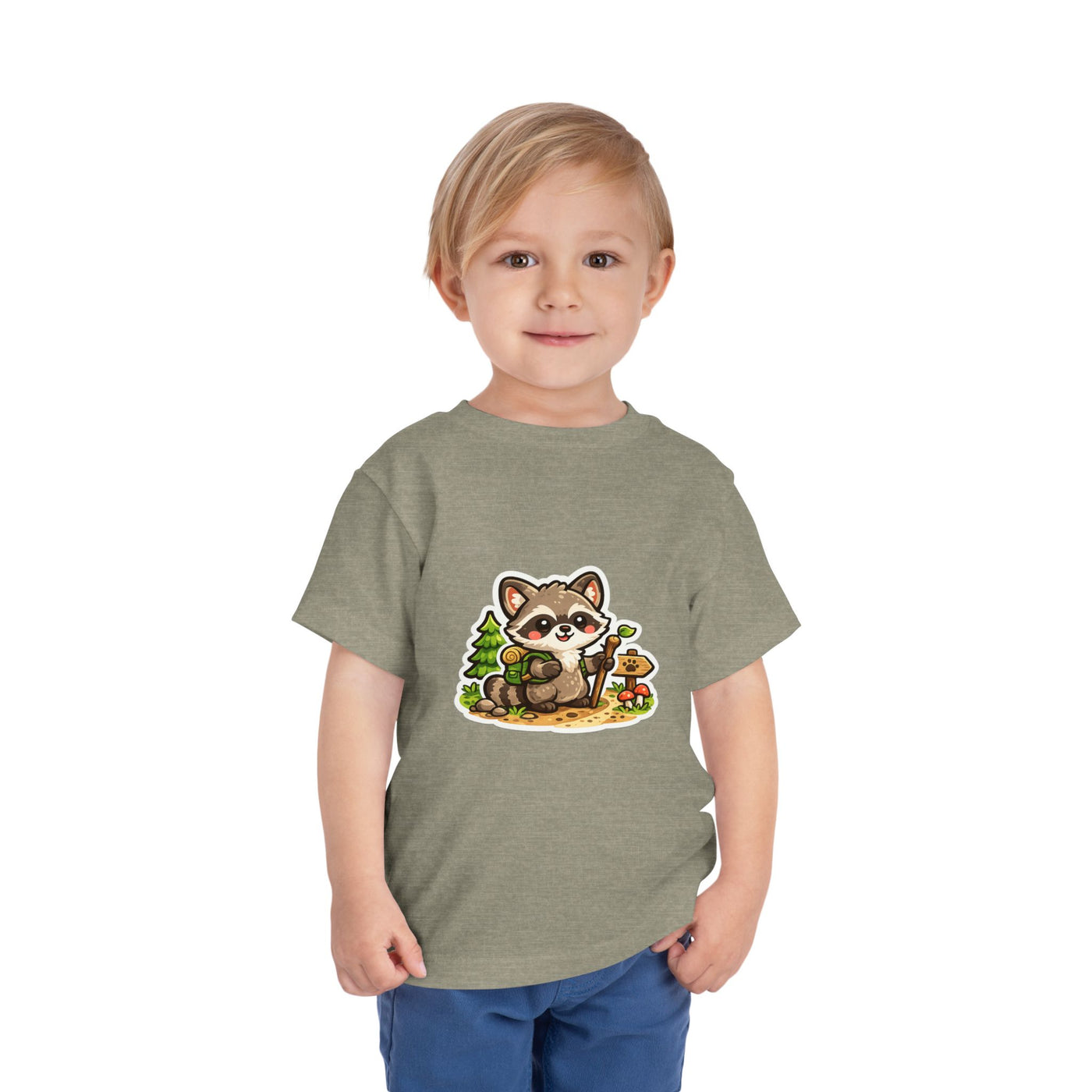 Toddler Tee — Cute Forest Raccoon Kids Shirt