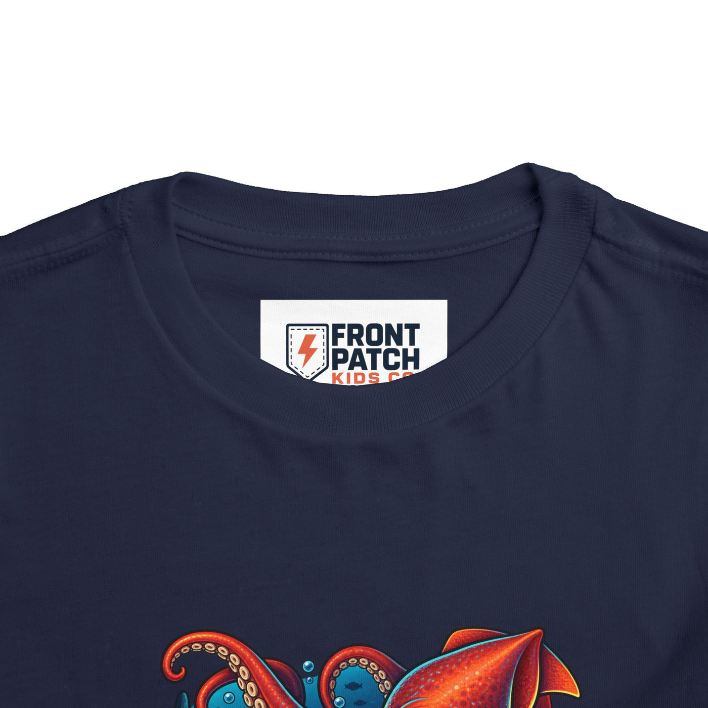 Toddler Tee — "Deep Sea Crew" Cute Squid Ocean Graphic Shirt