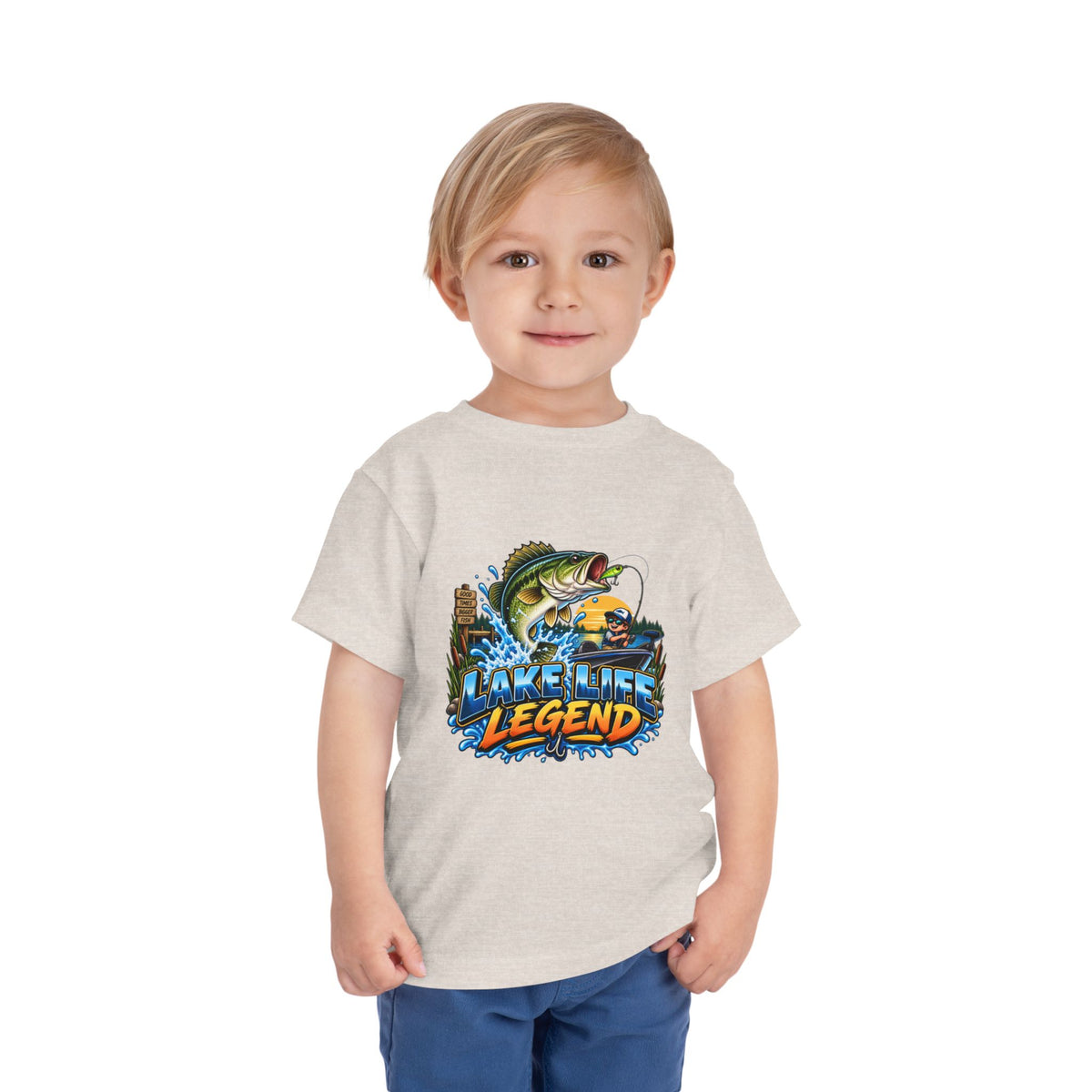 Toddler Tee — "Lake Life Legend" Fishing Graphic for Kids