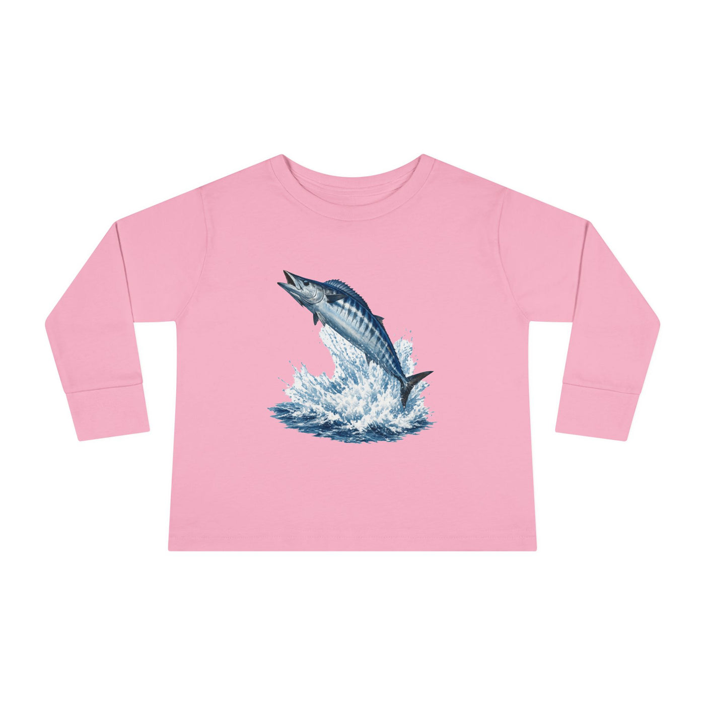 Toddler Long Sleeve Tee — Leaping Tuna Ocean Graphic