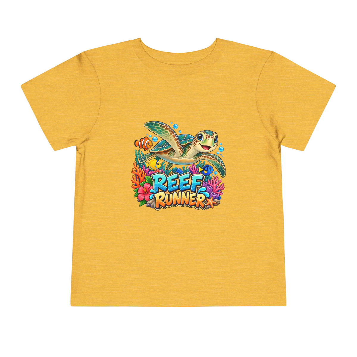 Reef Runner Toddler Tee — Sea Turtle Graphic Shirt for Kids