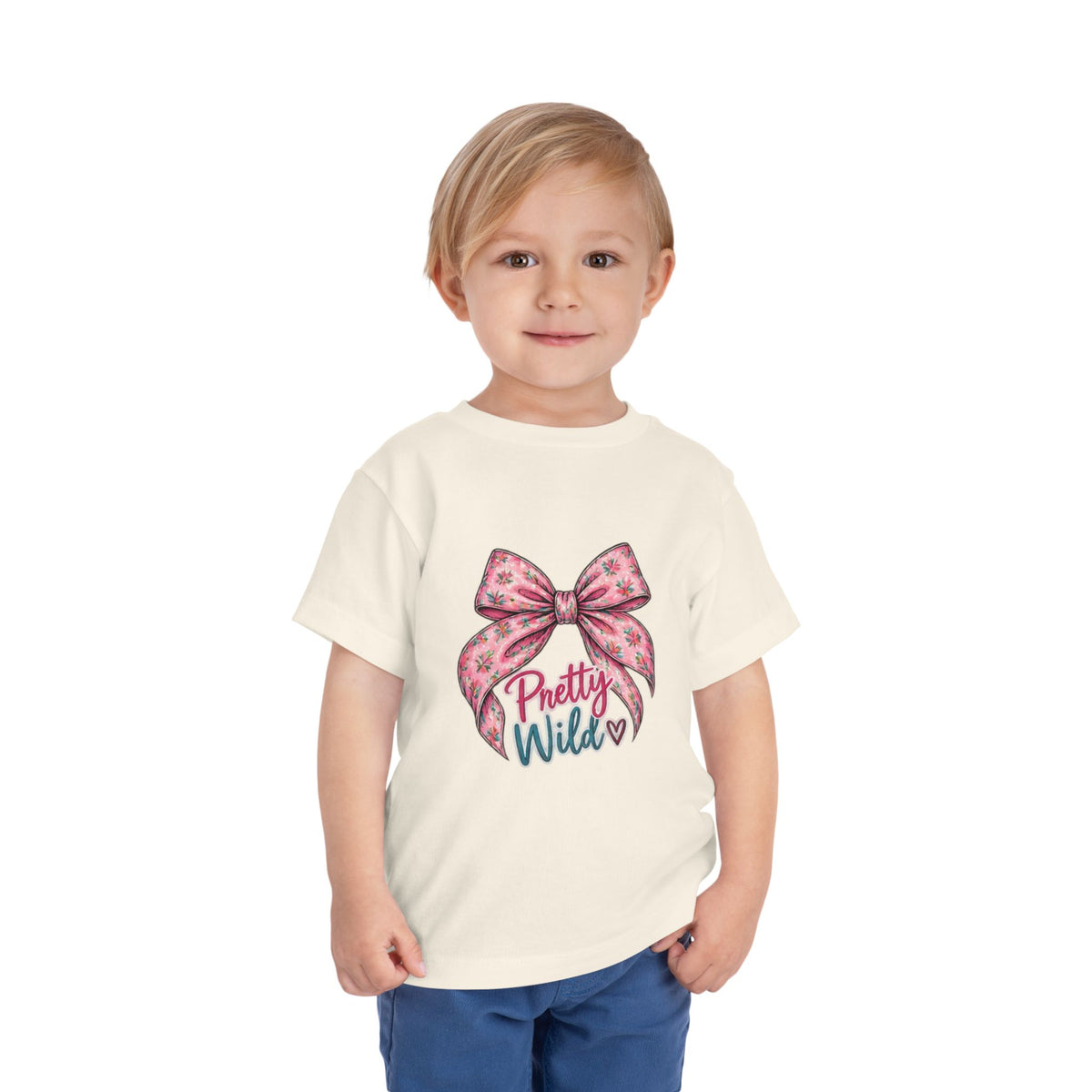 Toddler Tee — Pretty Wild Pink Bow Graphic