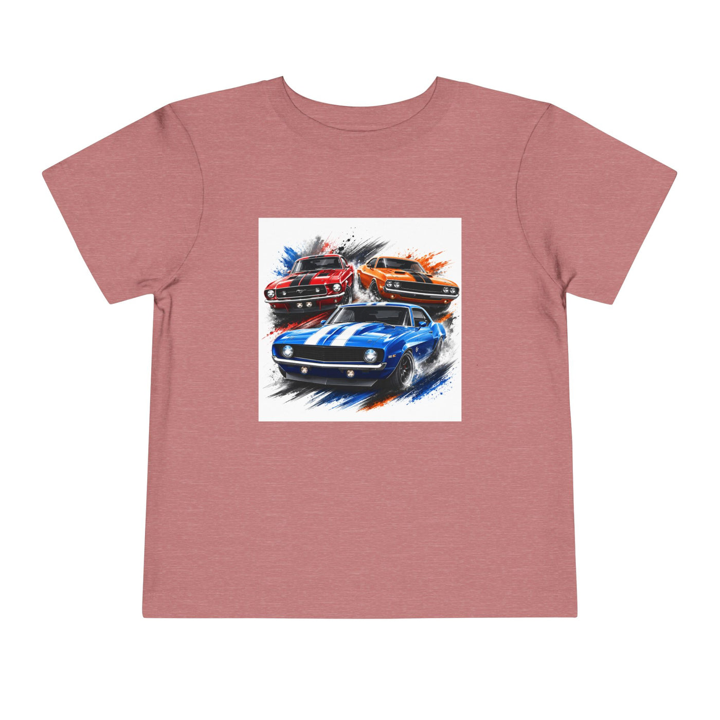 Toddler Tee — Classic Muscle Cars Race Graphic