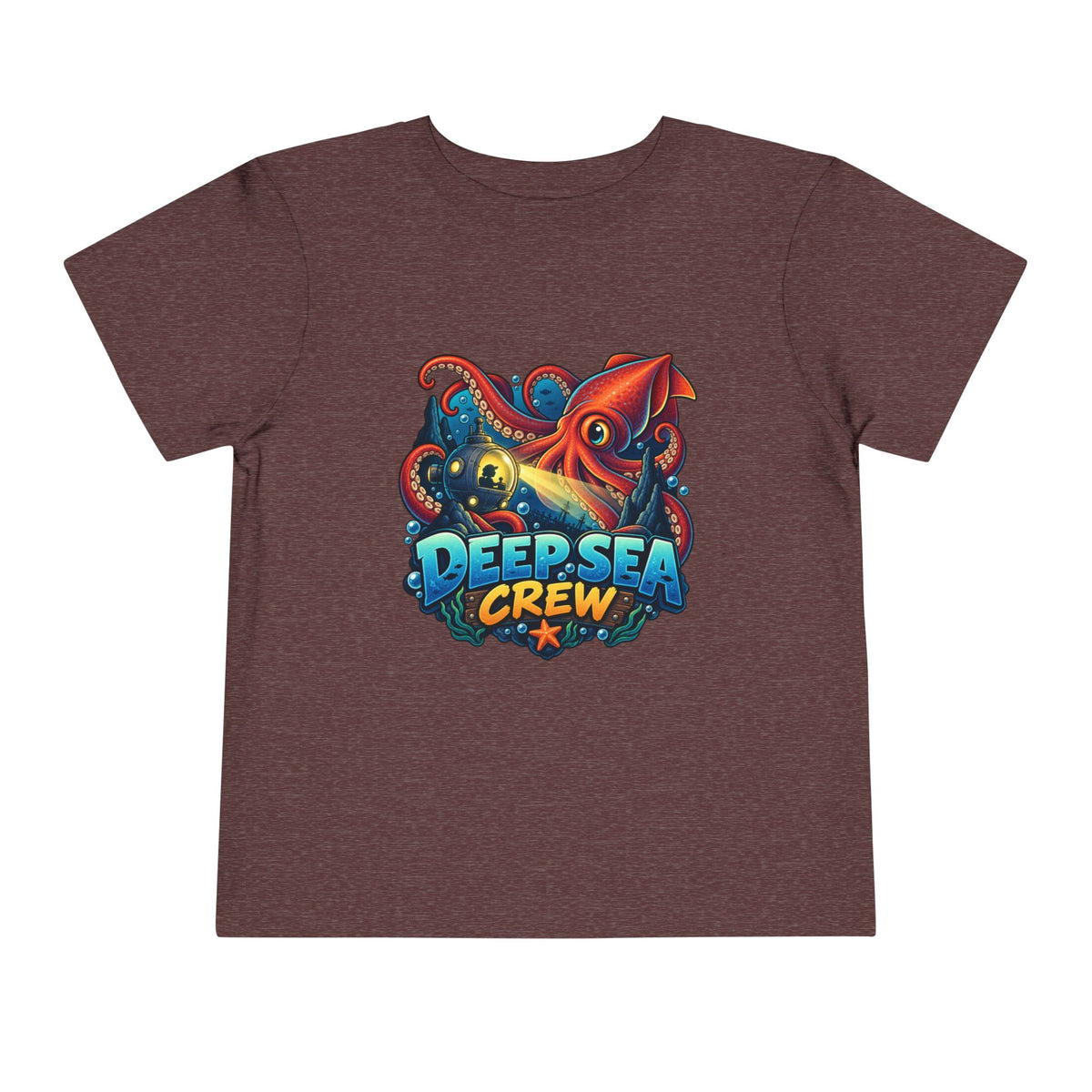 Toddler Tee — "Deep Sea Crew" Cute Squid Ocean Graphic Shirt