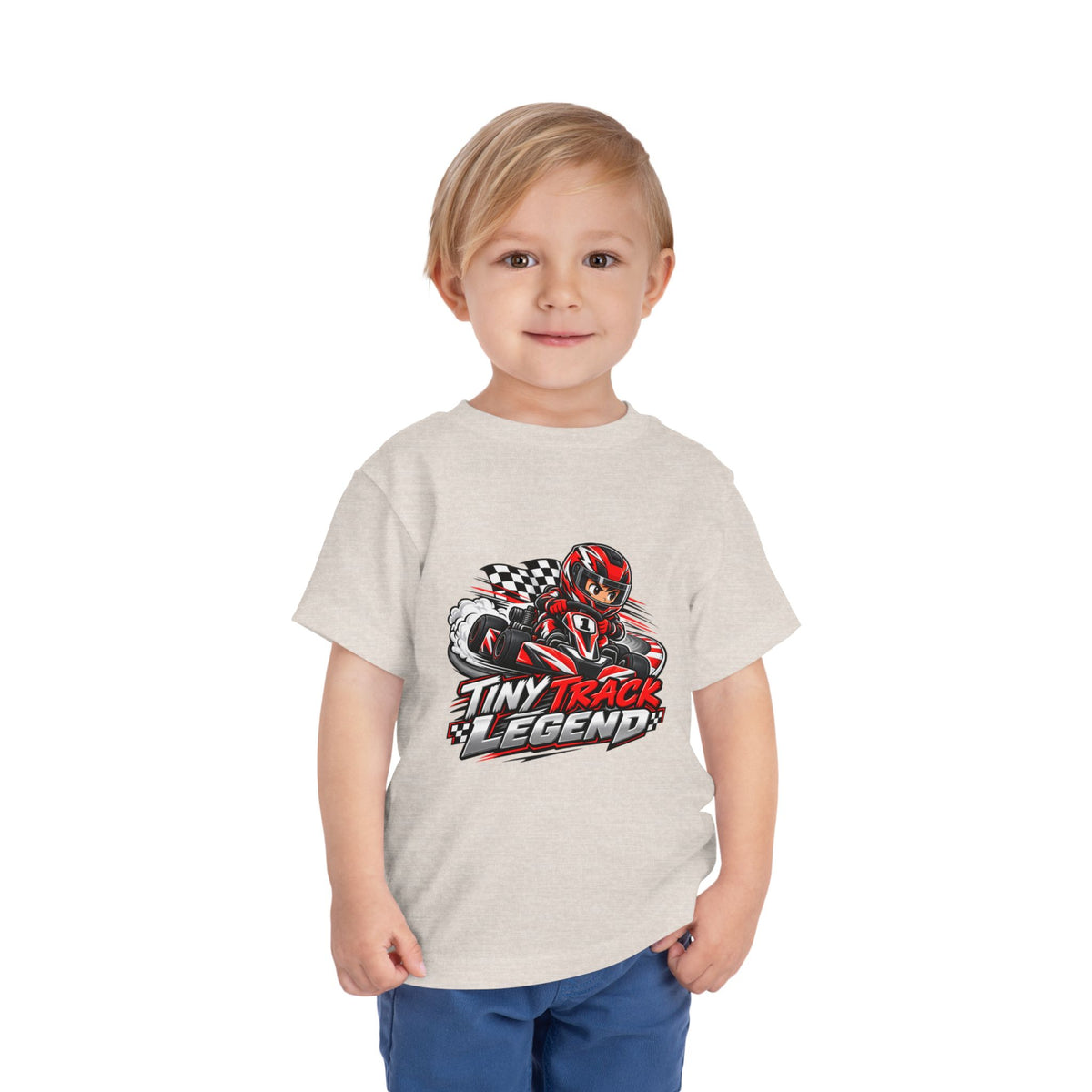 Toddler Tee — "Tiny Track Legend" Racing Car Graphic
