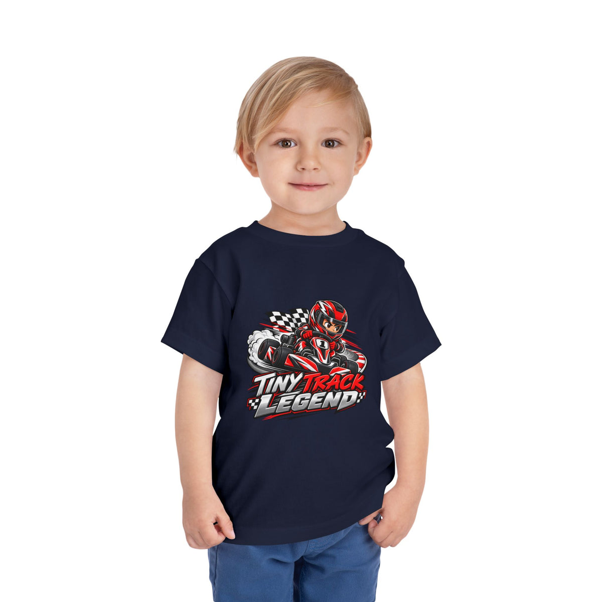 Toddler Tee — "Tiny Track Legend" Racing Car Graphic