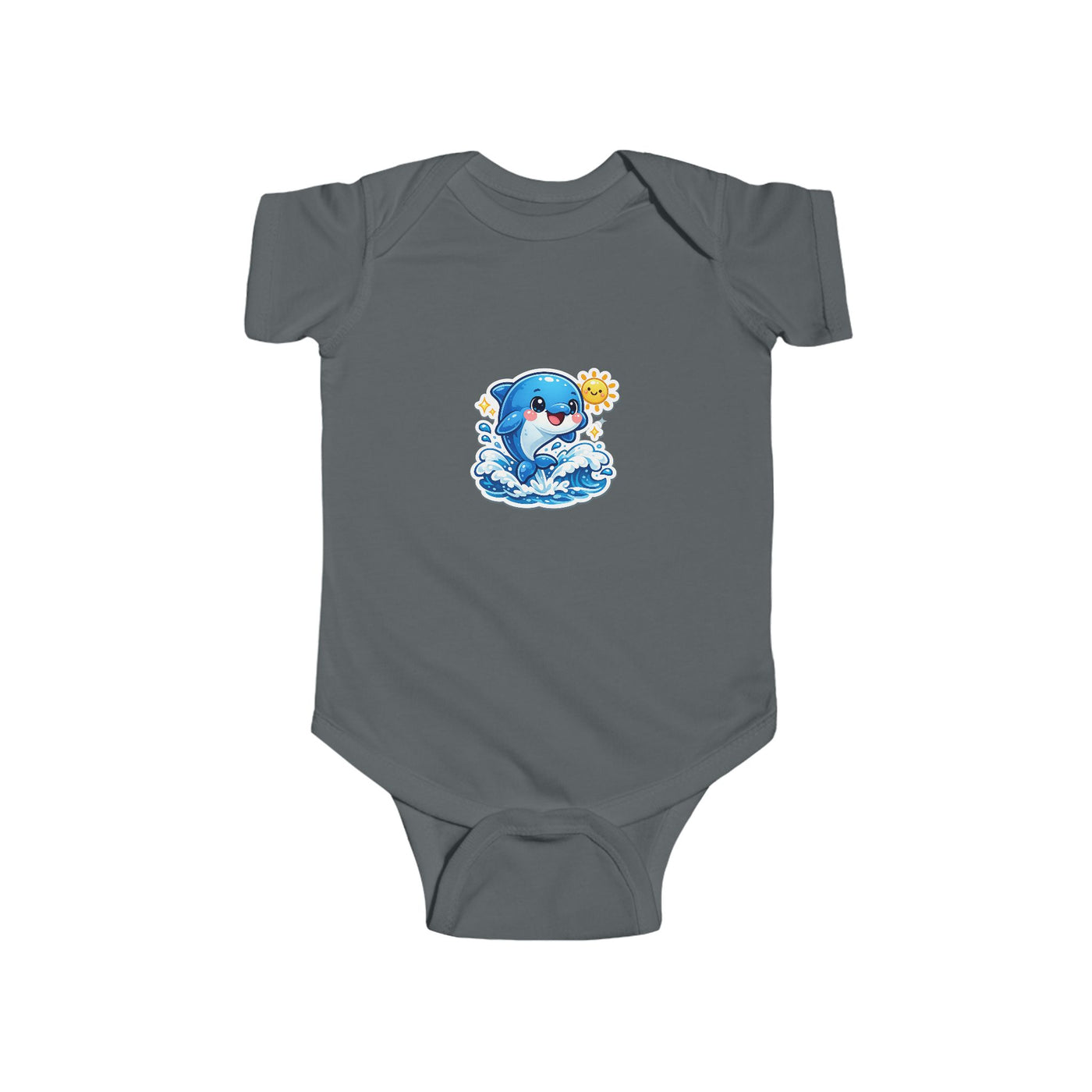 Cute Baby Dolphin Bodysuit – Sunny Ocean Infant Onesie