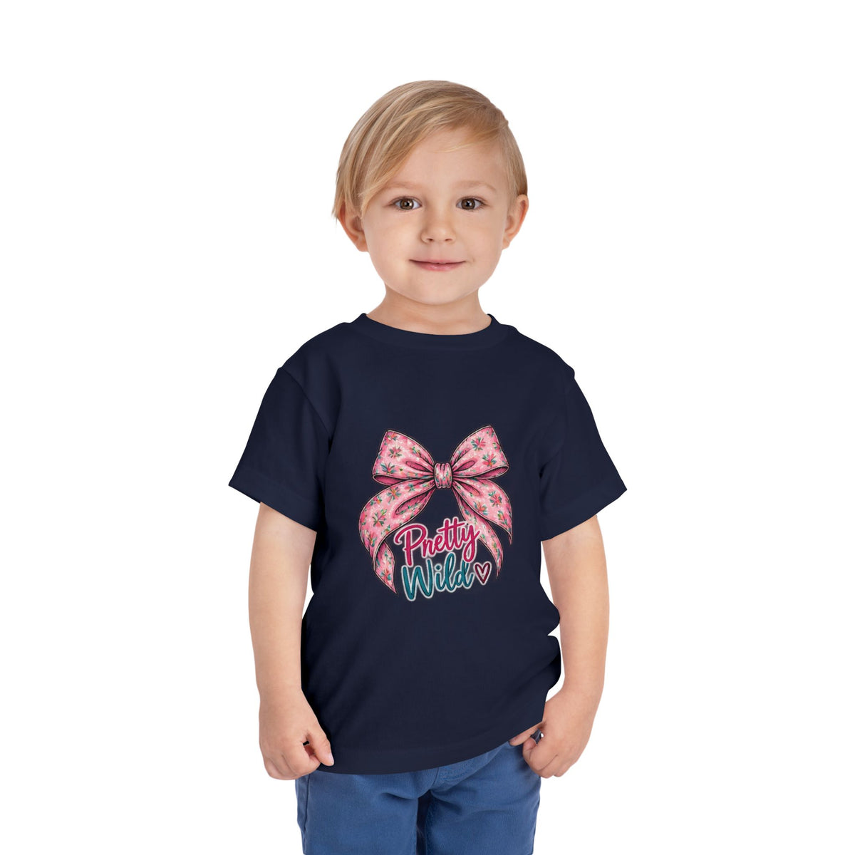 Toddler Tee — Pretty Wild Pink Bow Graphic