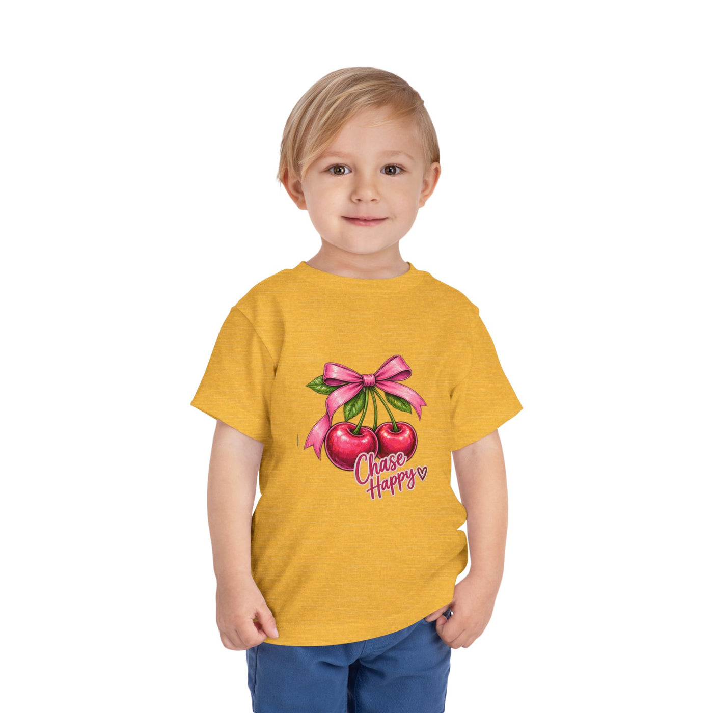 Toddler Tee - "Chase Happy" Cherries Graphic