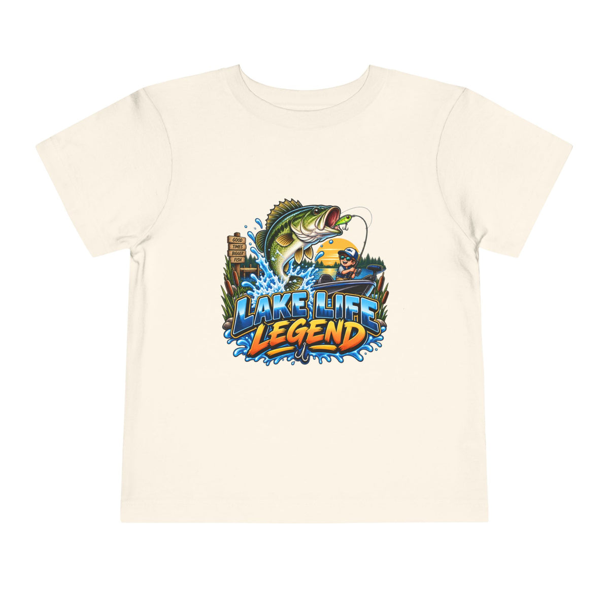 Toddler Tee — "Lake Life Legend" Fishing Graphic for Kids