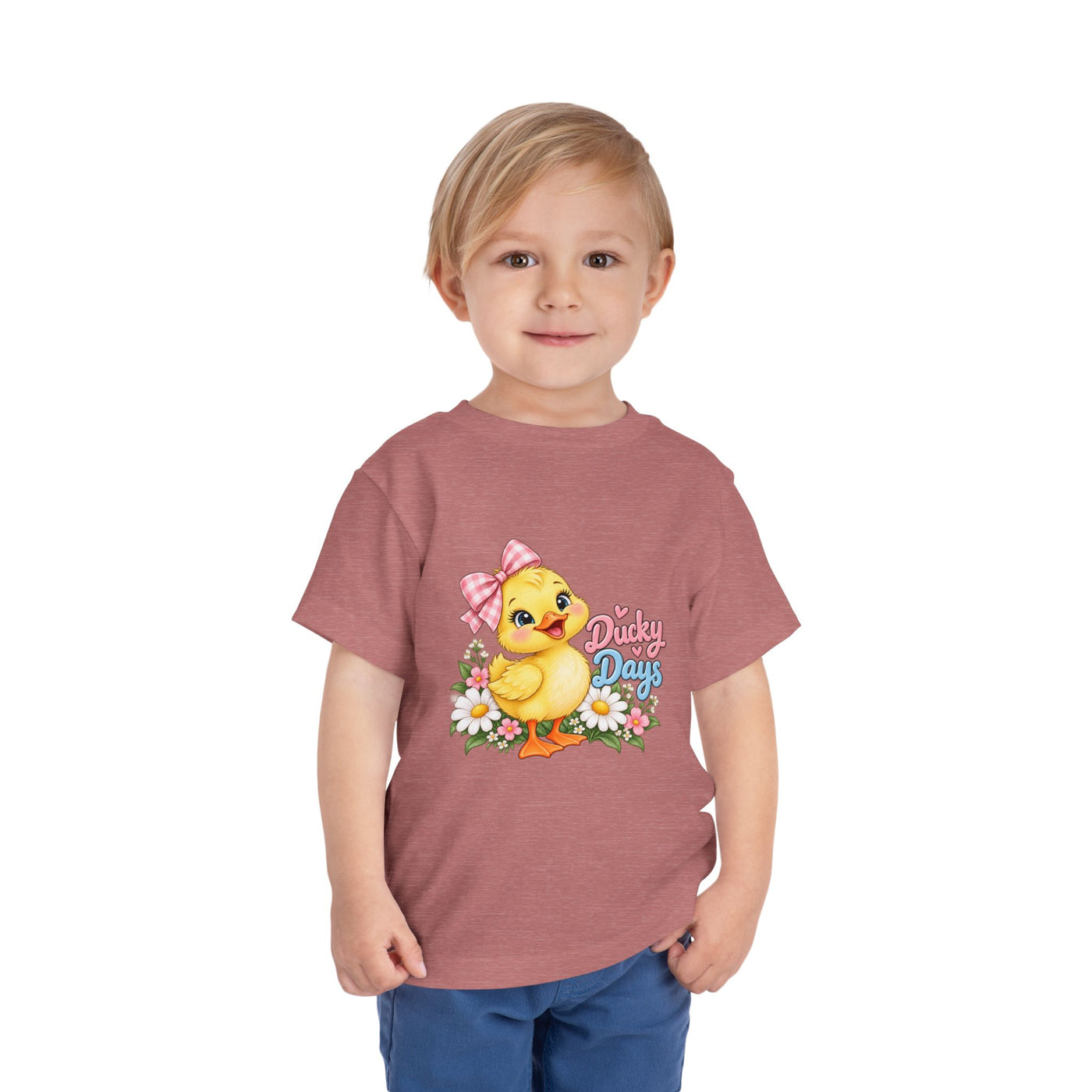 Toddler Tee — "Ducky Days" Cute Duckling Floral Baby Shirt