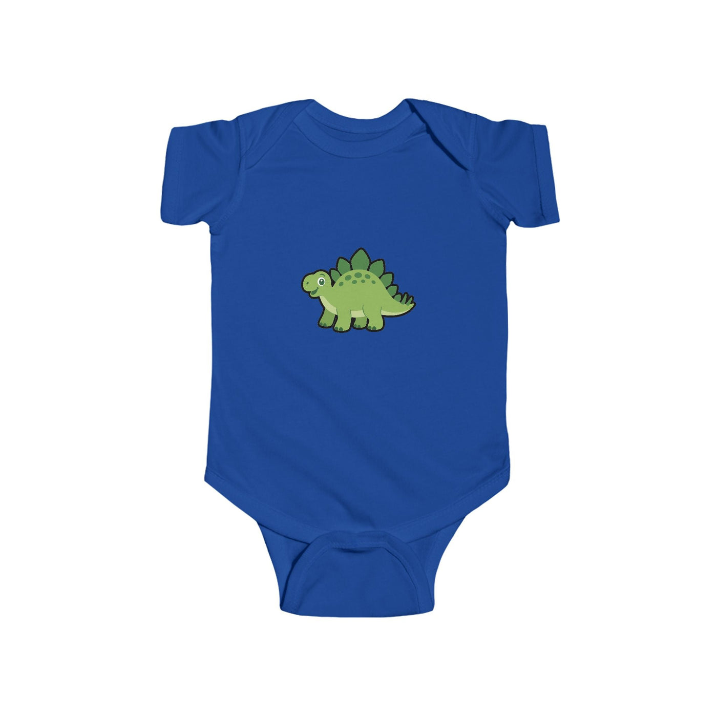 Baby Bodysuit — Cute Green Stegosaurus Dinosaur Infant Onesie - Front Patch Kids Co.