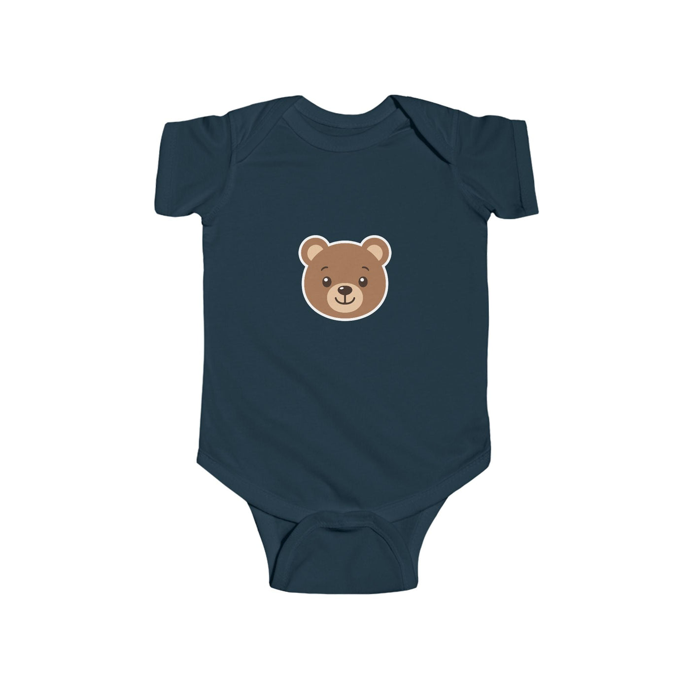 Cute Bear Infant Bodysuit - Baby Bear Face Onesie, Newborn Shower Gift - Front Patch Kids Co.