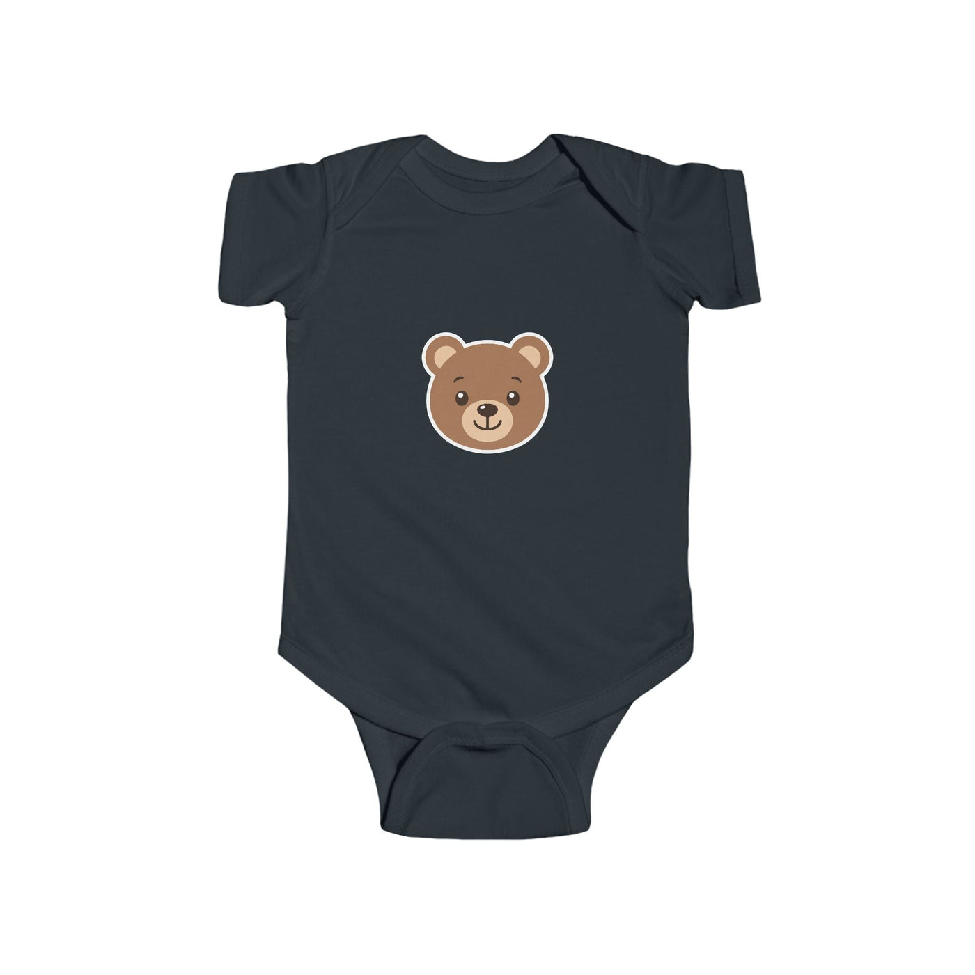 Cute Bear Infant Bodysuit - Baby Bear Face Onesie, Newborn Shower Gift - Front Patch Kids Co.