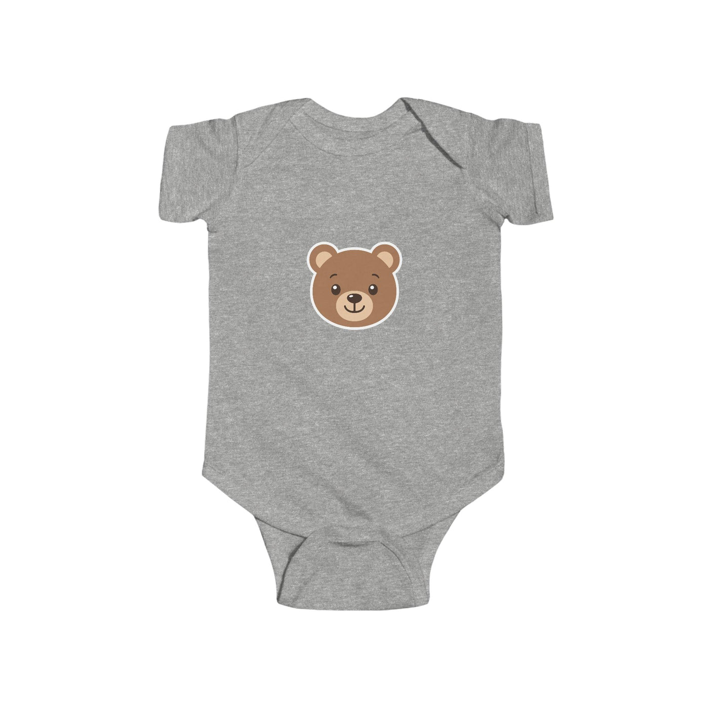 Cute Bear Infant Bodysuit - Baby Bear Face Onesie, Newborn Shower Gift - Front Patch Kids Co.