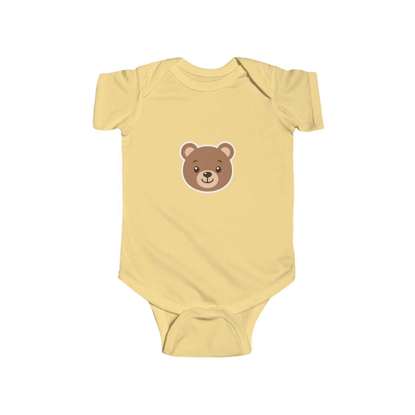 Cute Bear Infant Bodysuit - Baby Bear Face Onesie, Newborn Shower Gift - Front Patch Kids Co.