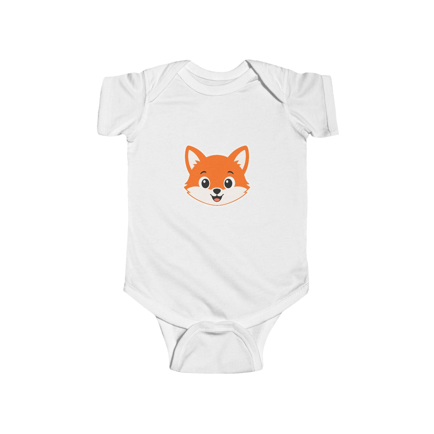 Cute Fox Baby Bodysuit — Infant Onesie with Adorable Fox Face - Front Patch Kids Co.