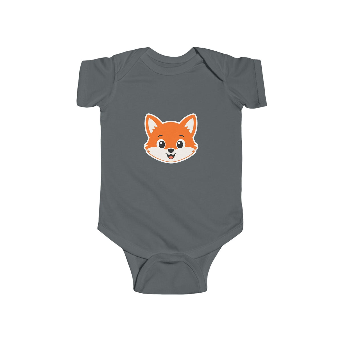 Cute Fox Baby Bodysuit — Infant Onesie with Adorable Fox Face - Front Patch Kids Co.