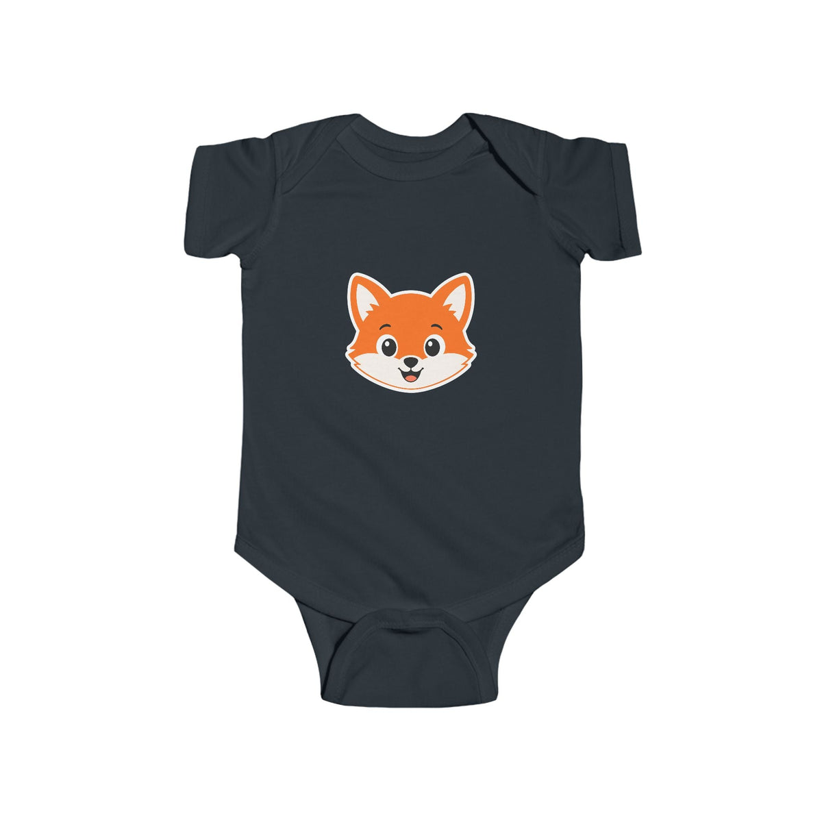 Cute Fox Baby Bodysuit — Infant Onesie with Adorable Fox Face - Front Patch Kids Co.