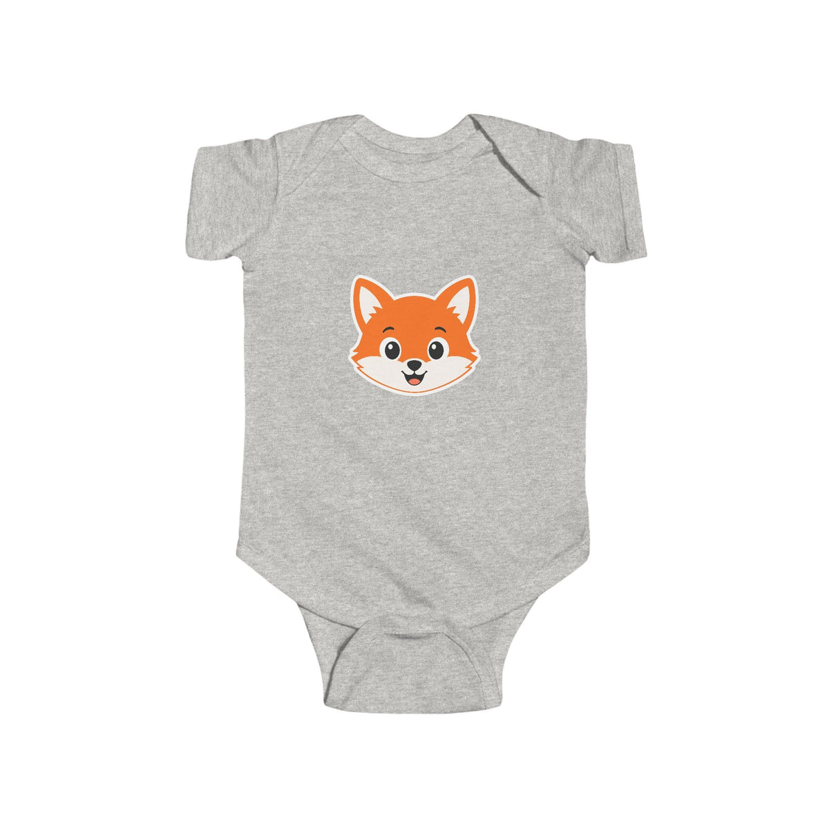 Cute Fox Baby Bodysuit — Infant Onesie with Adorable Fox Face - Front Patch Kids Co.