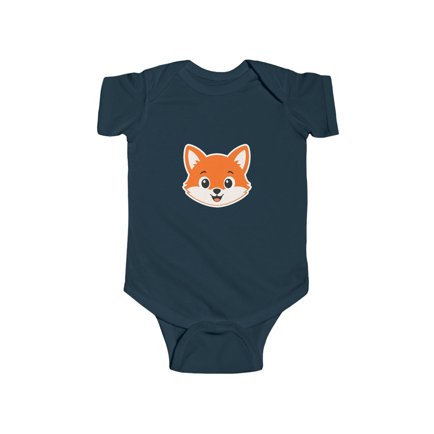 Cute Fox Baby Bodysuit — Infant Onesie with Adorable Fox Face - Front Patch Kids Co.