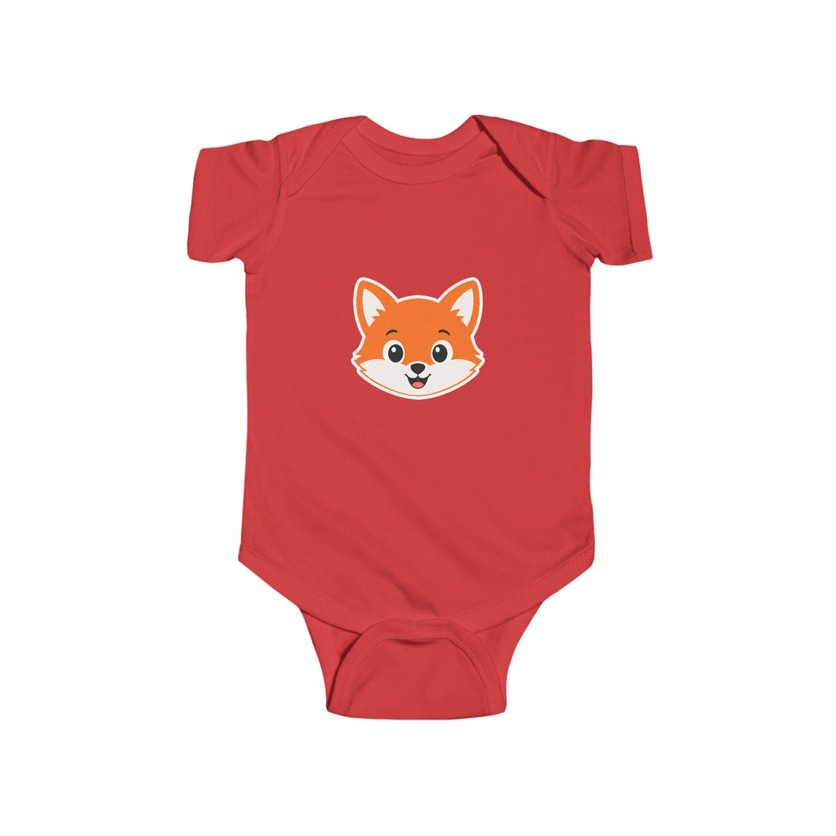 Cute Fox Baby Bodysuit — Infant Onesie with Adorable Fox Face - Front Patch Kids Co.