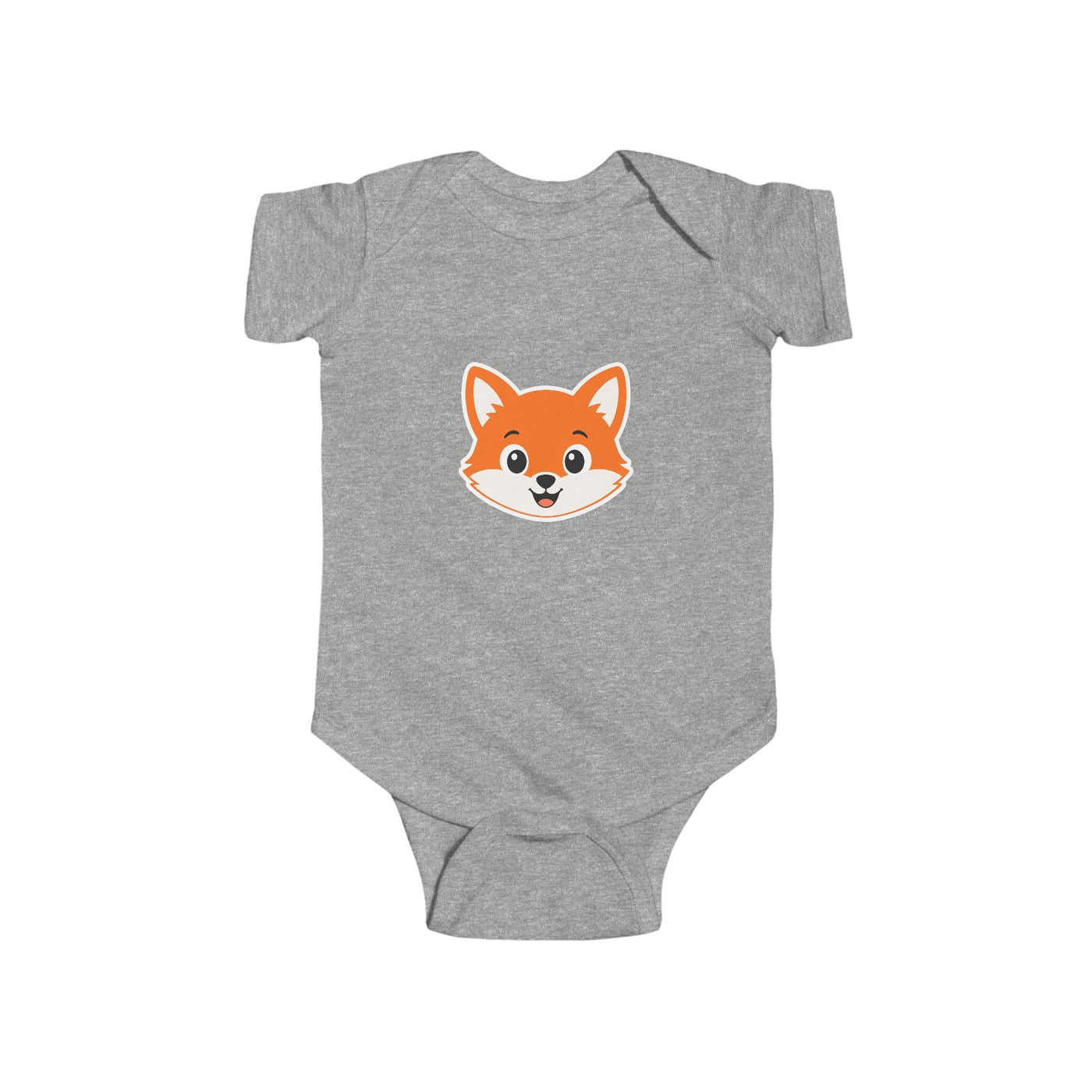 Cute Fox Baby Bodysuit — Infant Onesie with Adorable Fox Face - Front Patch Kids Co.