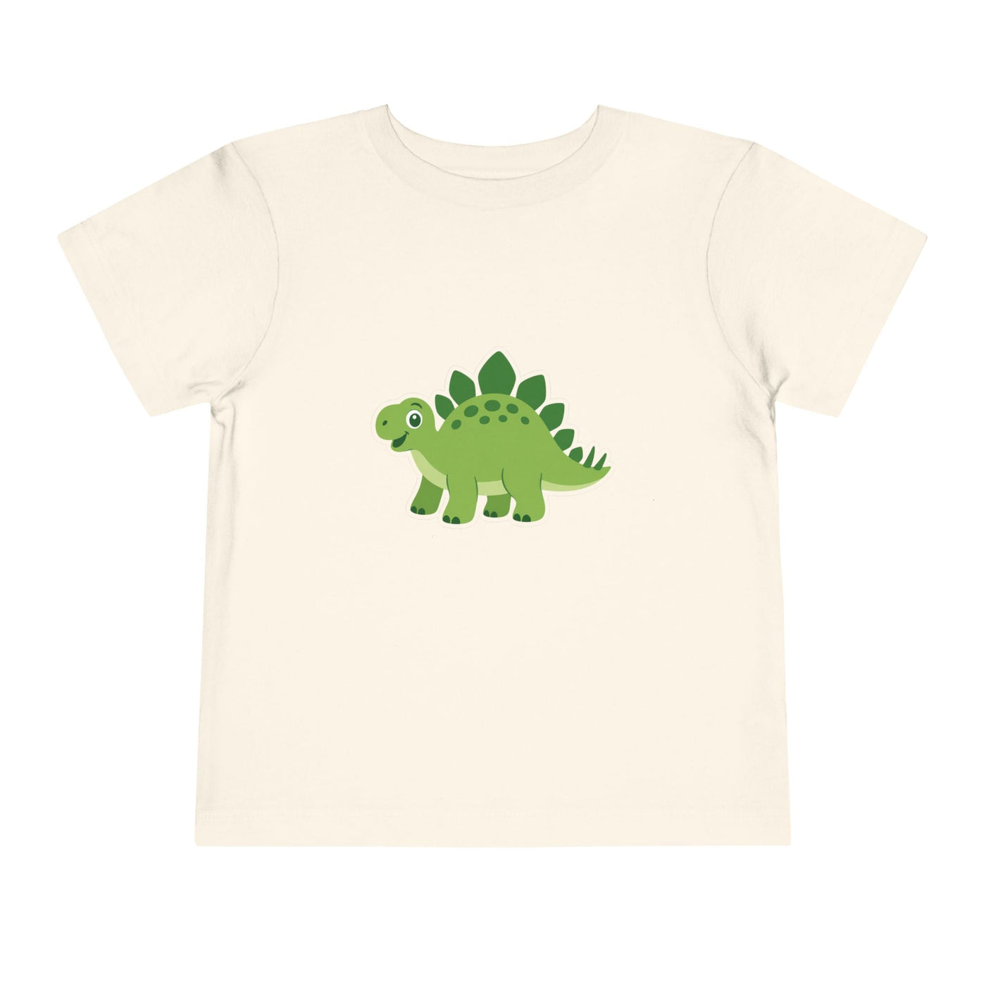 Cute Green Stegosaurus Toddler Tee – Dinosaur Short Sleeve Shirt for Kids - Front Patch Kids Co.