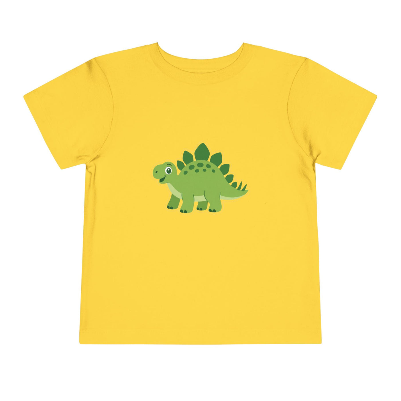 Cute Green Stegosaurus Toddler Tee – Dinosaur Short Sleeve Shirt for Kids - Front Patch Kids Co.