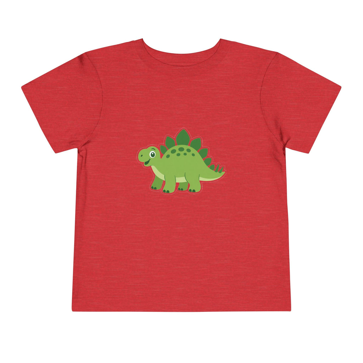 Cute Green Stegosaurus Toddler Tee – Dinosaur Short Sleeve Shirt for Kids - Front Patch Kids Co.