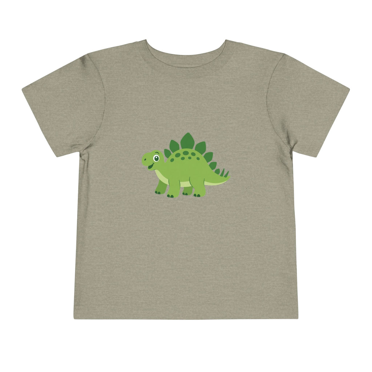 Cute Green Stegosaurus Toddler Tee – Dinosaur Short Sleeve Shirt for Kids - Front Patch Kids Co.